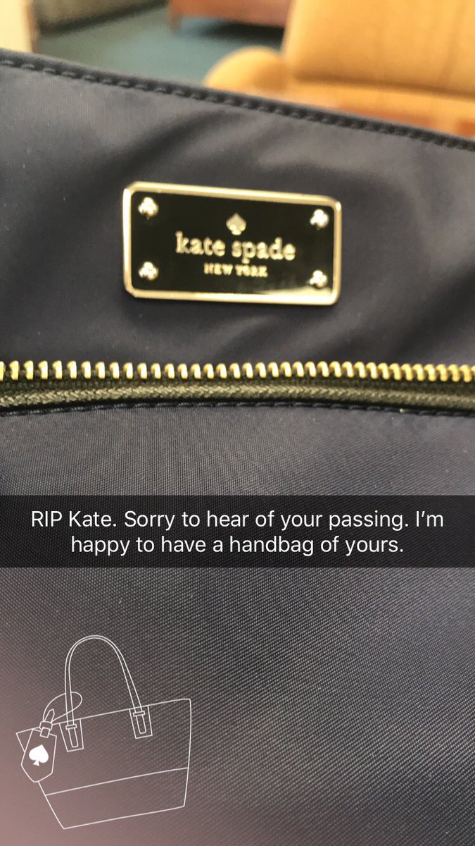 delsenoa's tweet photo. #RIPKateSpade https://t.co/Ci9UoFJ1M5