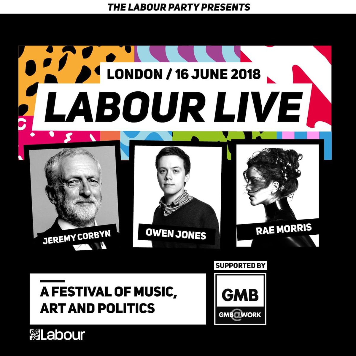 jeremycorbyn's tweet image. Delighted to speak at the @GMB_union's conference and looking forward to their involvement in #LabourLive on 16 June. Tickets available at: labour.live #GMB18
