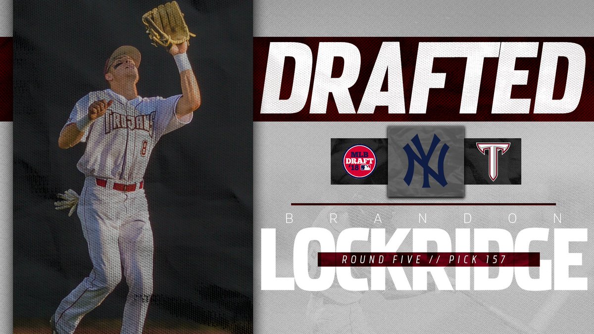 Troy Baseball ⚔️ (@troytrojansbsb) on Twitter photo Congrats to Brandon Lockridge (<a href="/Brandon_Lock2/">Brandon Lockridge</a>) who was drafted by the <a href="/Yankees/">New York Yankees</a> in the fifth round of the <a href="/MLB/">MLB</a> First-Year Player Draft…becoming the fifth player in school history to be selected in the top five rounds!
#theTROYway #OneTROY Congrats to Brandon Lockridge (<a href="/Brandon_Lock2/">Brandon Lockridge</a>) who was drafted by the <a href="/Yankees/">New York Yankees</a> in the fifth round of the <a href="/MLB/">MLB</a> First-Year Player Draft…becoming the fifth player in school history to be selected in the top five rounds!
#theTROYway #OneTROY
