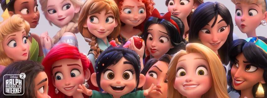 heyjenbartel's tweet photo. I love how all the disney princesses in the new Wreck it Ralph trailer have varying features but still fall under the same consistent style umbrella 😍 https://t.co/bXQV5cVNqY