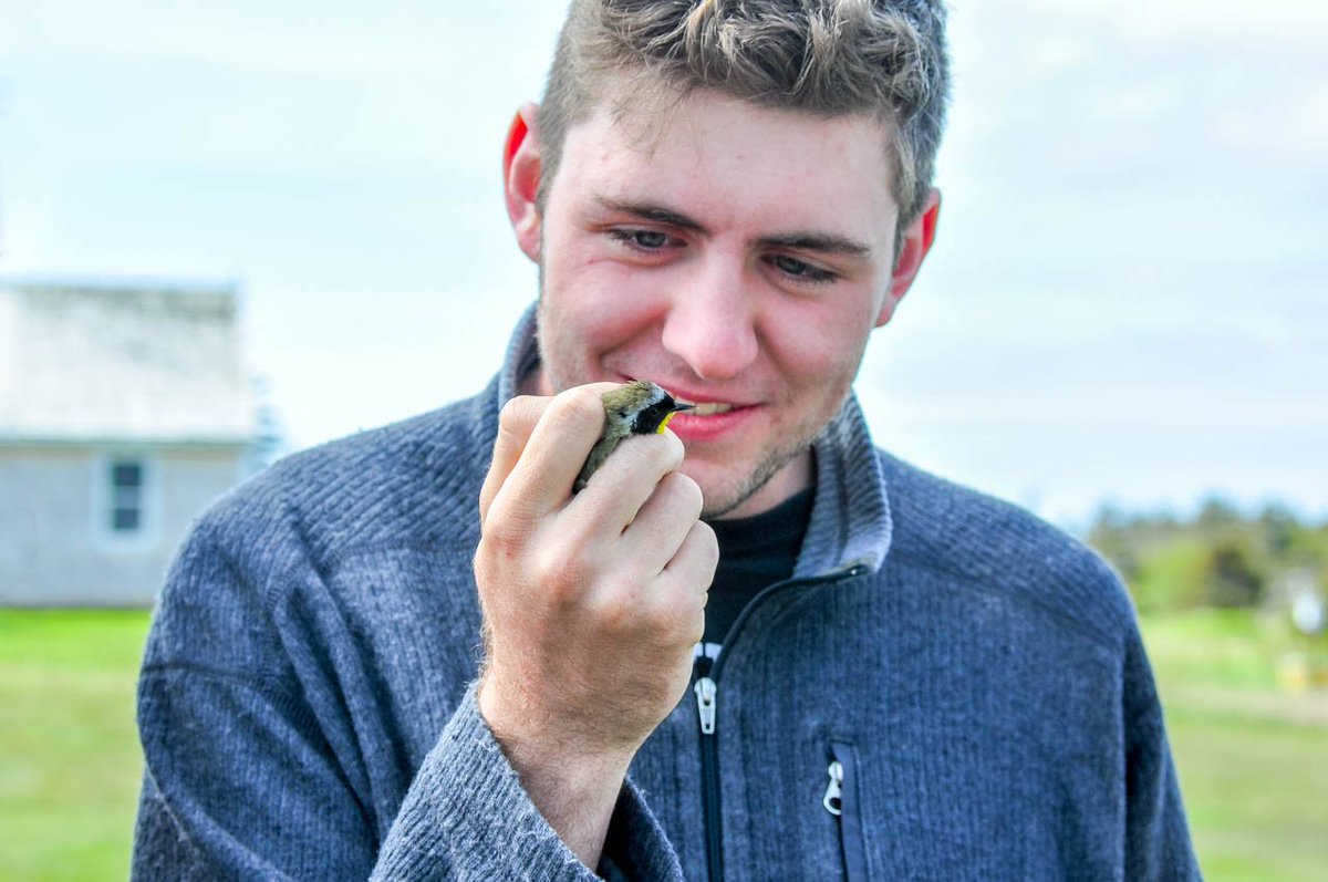 DMennill's tweet photo. @Newman_lab @BSSkentisland @BowdoinCollege @NorrisLab Outstanding, Amy, to share the the excitement of bird banding with students @BSSkentisland. The excitement on these @BowdoinCollege students' faces reveals the thrill of #FieldBasedLearning. Photos: @Steph_Doucet. https://t.co/EJG0NuGrYs