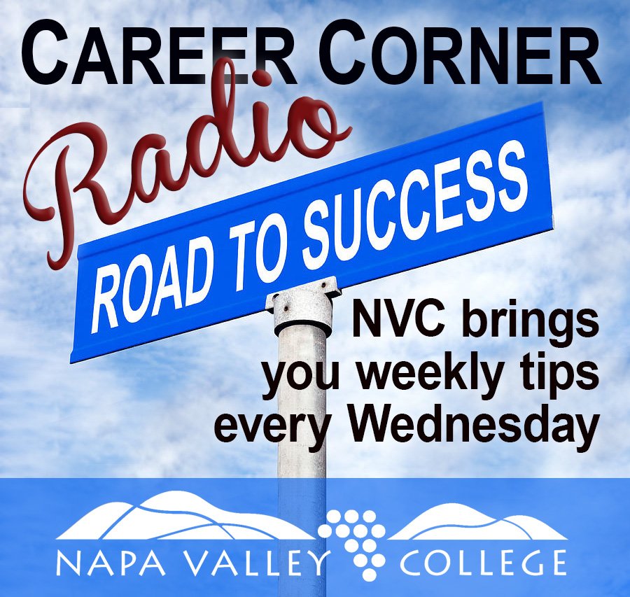 nvcollege's tweet photo. #NVC brings you CAREER CORNER. Get tips ranging from a career change to resume updates to the latest school of thoughts for professional development. Tune into The Vine 99.3/103.5 FM every Wed or get podcasts at: https://t.co/SQiAOX4HK4. #nvclife @NVCareerCenter @NapaSonomaSBDC https://t.co/LNCo6bu782