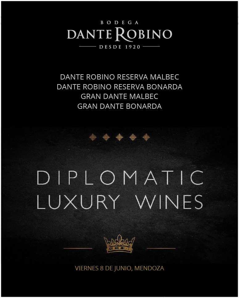 El próximo viernes 8 de junio participaremos de la tercera edición de Diplomatic Luxury Wines, la feria de vinos que reúne etiquetas iconos y tope de gama junto a una propuesta de alta cocina y un ambiente de lujo. Los esperamos!