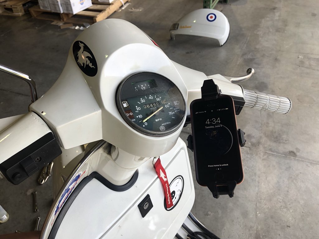 Motorcycle Phone Mount For Vespa Ram Mount Vespa Cell Phone Mount