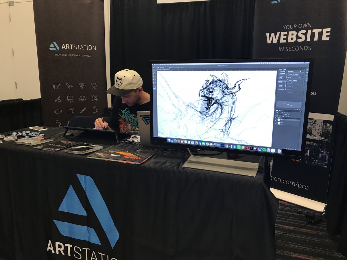 effectsMTL's tweet photo. Come and check out ArtStation’s booth #63, Francesco Lorenzetti is giving a live demo!! #effectsMTL https://t.co/bnAJx9mp6M