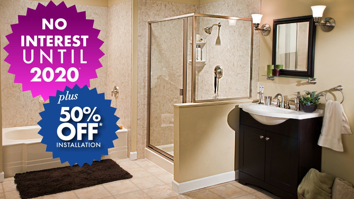 Improveit's tweet photo. Our Sizzling Summer Sale is happening now! Claim your offer today and get no interest on your bath or window project until 2020! 

https://t.co/dyRMgsyIiw https://t.co/DZbUPLpbsf