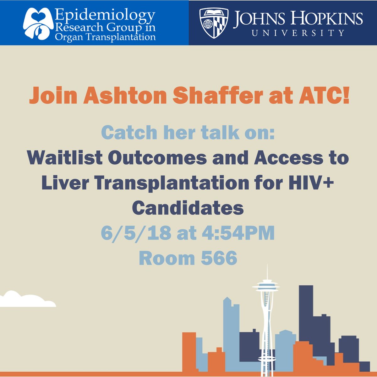Interested in paired kidney exchange, older living liver donors, dialysis in KT candidates, &amp; outcomes for HIV+LT candidates? Stop by these talks from Jennifer Verbesey, <a href="/haugen_ce/">Christine Haugen</a>, Pakriti Shrethesa, &amp; @ashtonsthoughts this afternoon! #ATC2018Seattle