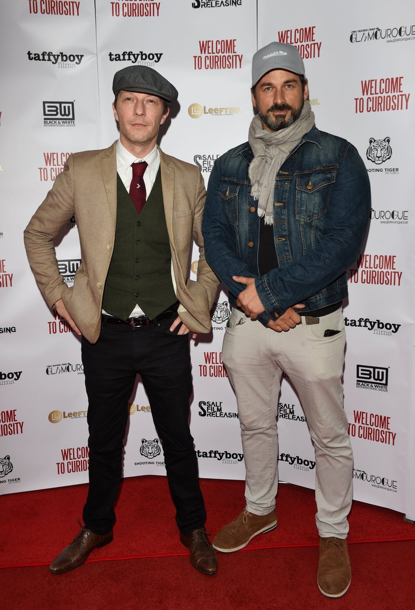 CuriosityMovie's tweet photo. Actors @GaryGrant0709 and @criSolimeno, who play Tim and Dexter, with director @BenPickeringUK on the red carpet for last night’s UK #premiere of #welcometocuriosity #indiefilm https://t.co/lPARJUauZE