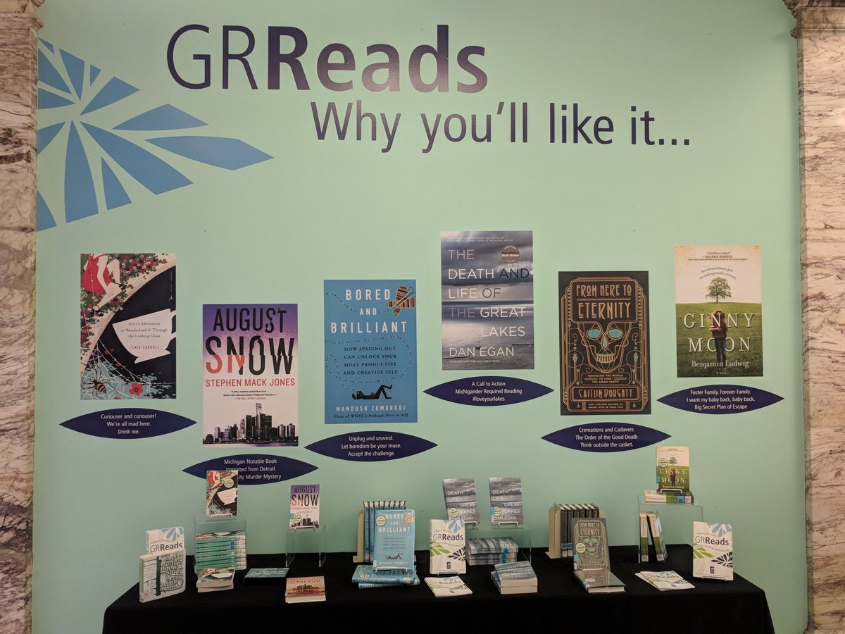 grpl's tweet photo. Summer is coming!
That means #GRReads is upon us. Stop by the Main Library or any branch and check out all the books. Thanks to all of our partners including @WGVUPublicMedia & @WOODTV & @GRPLF .
Find details on the titles & events here: https://t.co/2EPYwQOy8s https://t.co/W5MTW95CPA