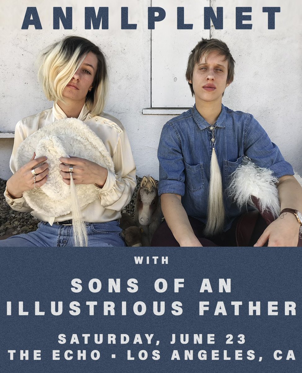 VERY PLEASED to announce that we will be playing a real life show!!! It’s going to be in LA on June 23rd at <a href="/TheEchola/">The Echo + Echoplex</a> with @SonsOAIF. Do come because it’s the only show and we will have some merch. Ticket link here: ticketf.ly/2M405jp 

Bye now!