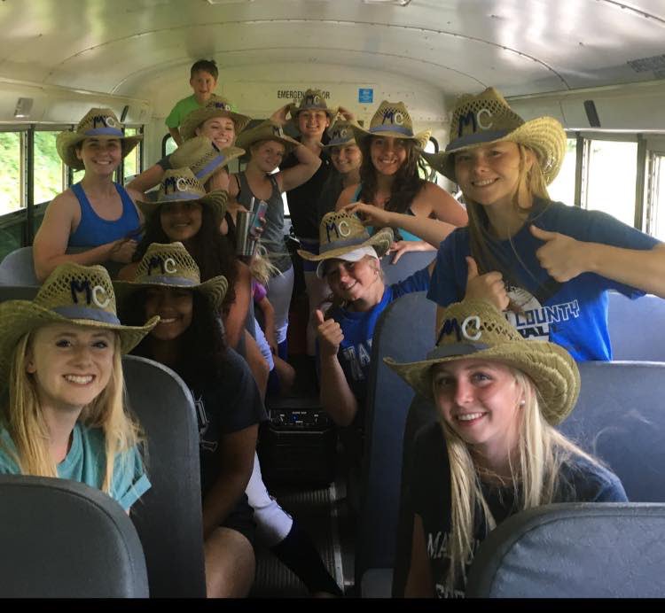 Pic of Madison leaving for state softball. Game is underway!