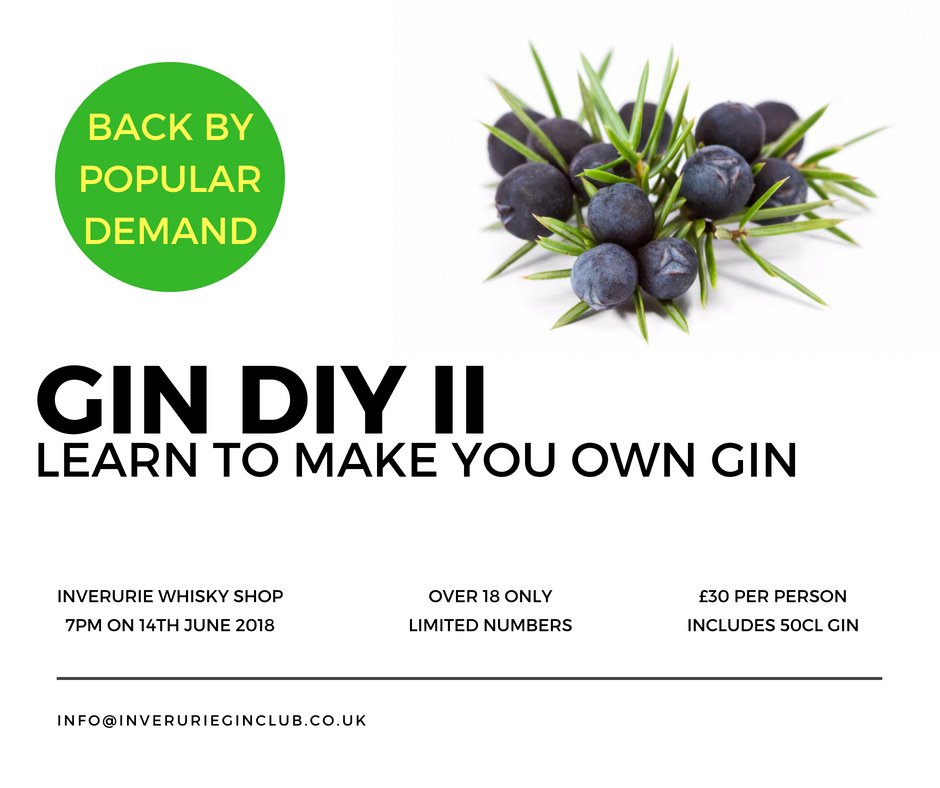 InverurieGin's tweet photo. WANT TO MAKE YOUR OWN GIN?
Back by popular demand is our GIN DIY Event. .
7pm on Thursday the 14th June at the Inverurie Whisky Shop with a welcome drink from our Drinks Trolley 
Over 18 Only
Limited to 10 places
£30 per person
Tickets from https://t.co/Xgdtug1QSh https://t.co/TS86l7lV8J