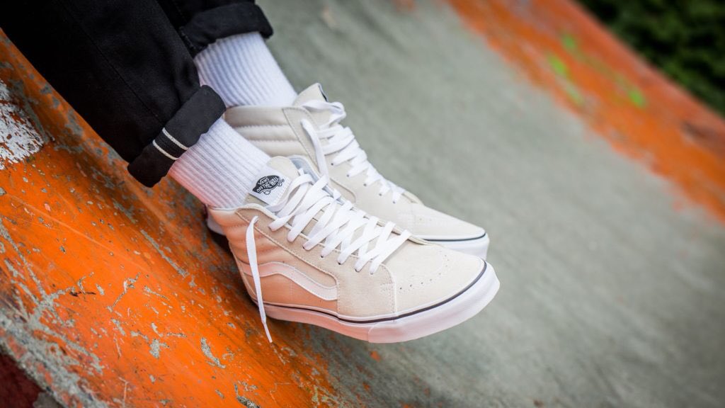 vans sk8 hi silver