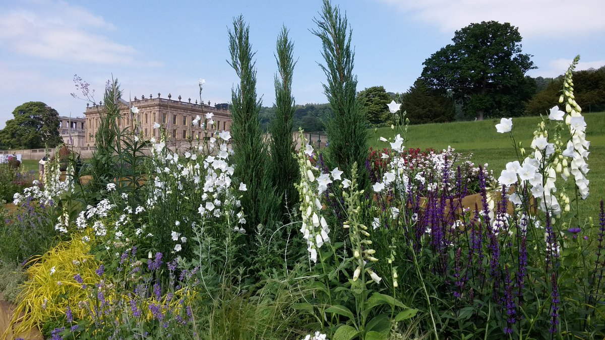 RussAndAli's tweet photo. Today was press day at RHS Chatsworth... Our border 'Rising Up' is going to feature in the 'RHS Chatsworth Flower Show' programme on BBC Two at 7pm! Tune in! #RHSChatsworth #RHS @GWandShows https://t.co/5RdLGfnQ8a