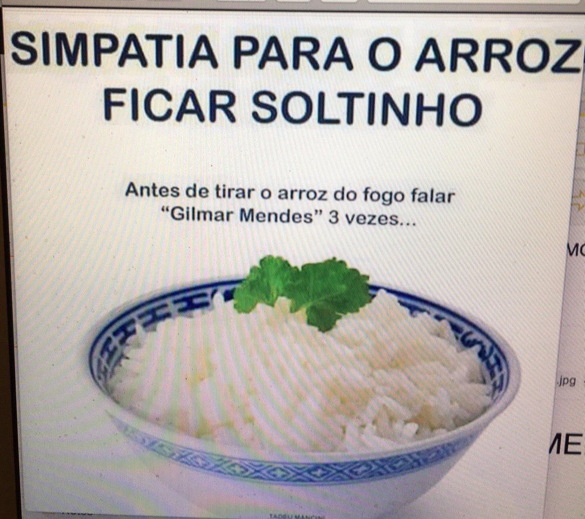 José Simão (@jose_simao) on Twitter photo Receita de arroz Gilmar Mendes Receita de arroz Gilmar Mendes