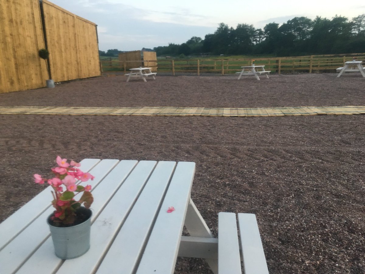 Seating area now complete #weddingbarn