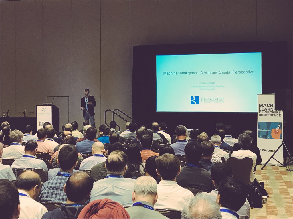 VinIyengar's tweet image. Had a blast giving the keynote at #IoTDevCon 2018! Discussing our laws for #ML and #AI investing @BessemerVP