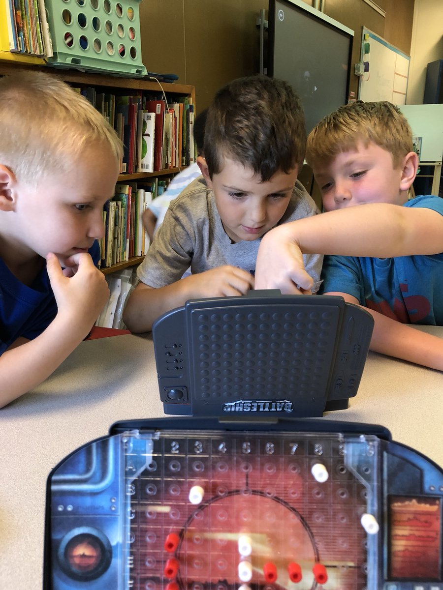 QuinonesKinder's tweet photo. Let’s just say I’m not very good at battleship 🤷🏼‍♀️ #gameboardday #marbrookimmersion @KelleyRivera06 https://t.co/NASH6LKNE1