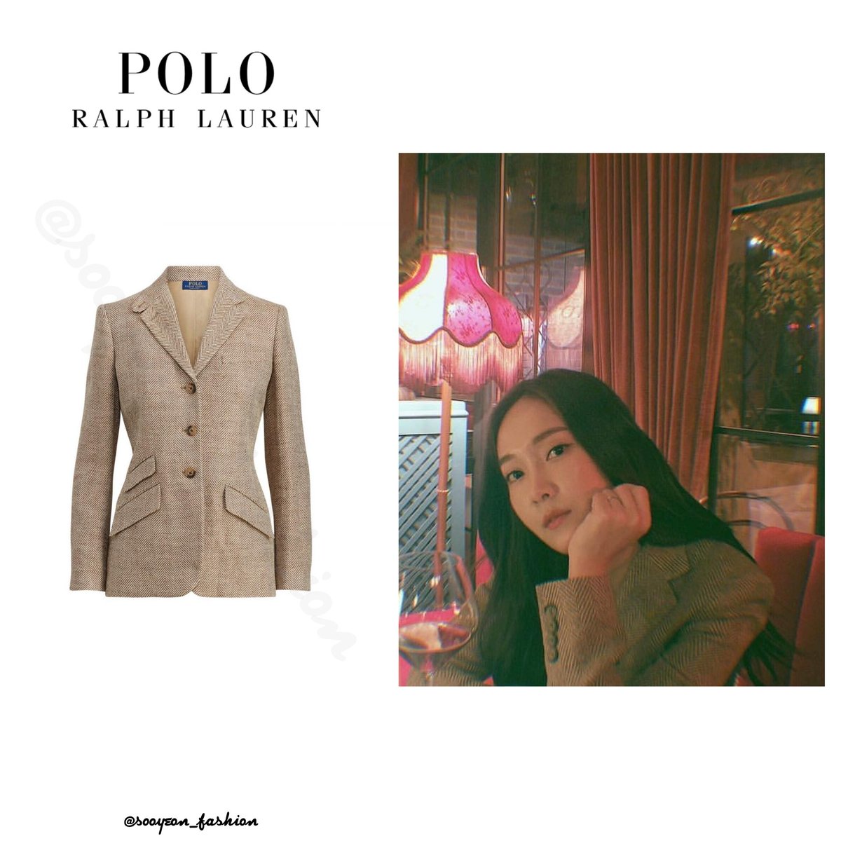 ralph lauren herringbone blazer womens