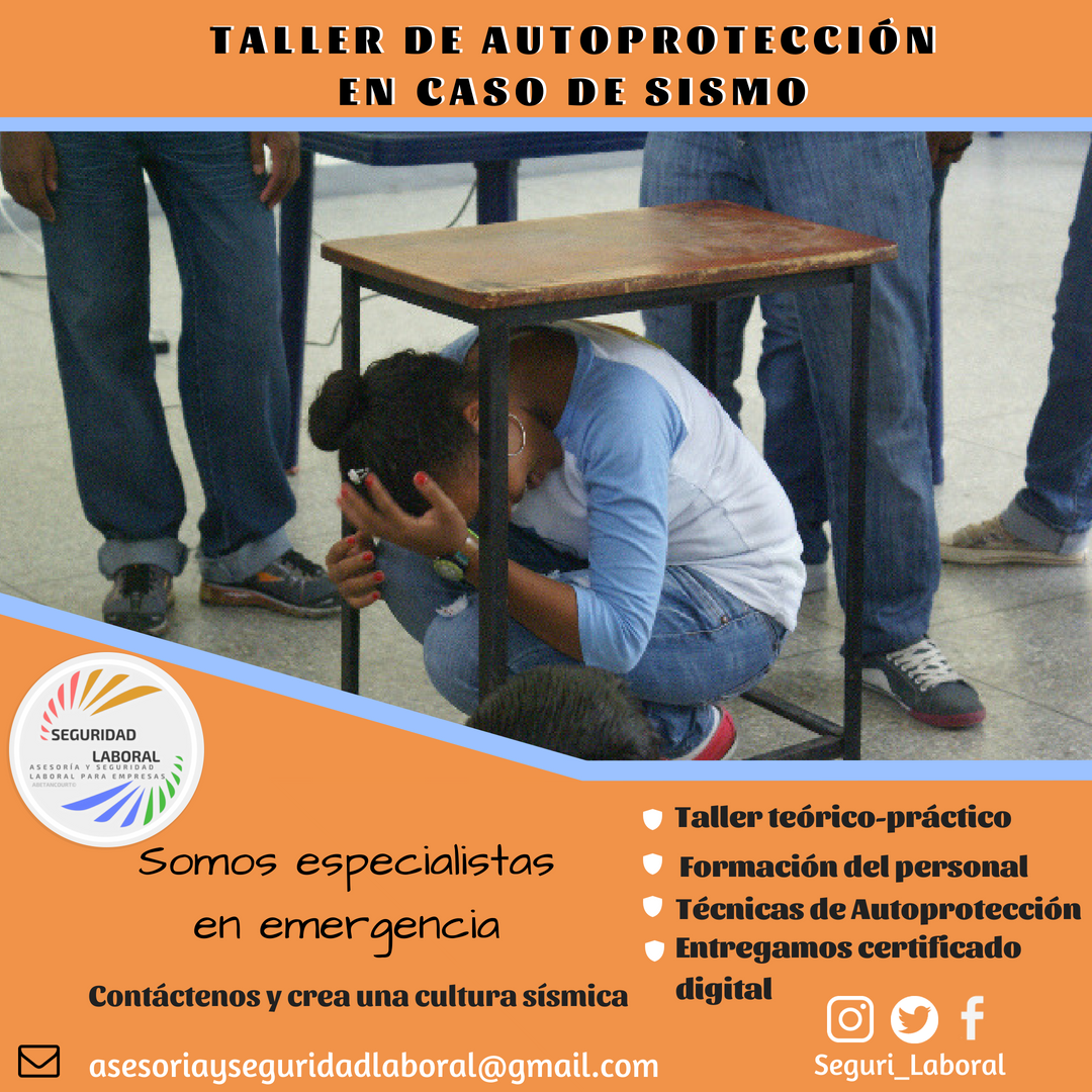 Seguri_Laboral's tweet photo. 👷🏻‍♂️Ofrecemos el taller de autoprotección en caso de sismo, somos especialista en #SeguridadLaboral, mapas de riesgo empresariales, simulacros de desalojo, notificaciones de riesgo por puestos de trabajo,  #Prevención #SeguridadEmpresarial #Brigadistas #Asesoria 🚧 https://t.co/P3VH58vmrn