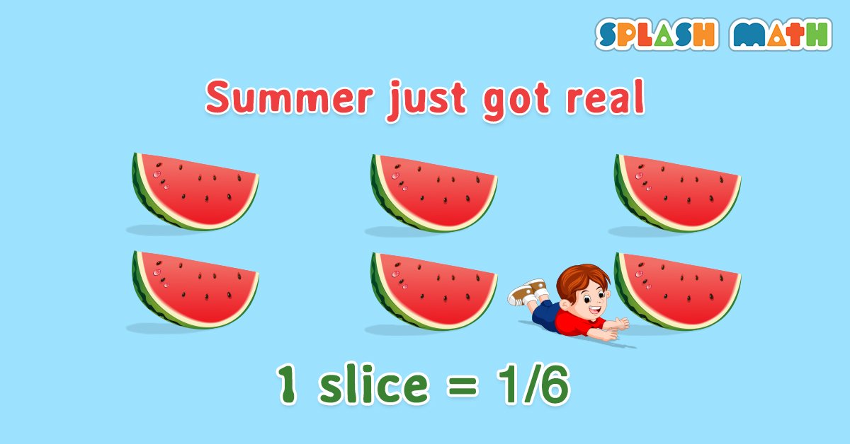 Follow fractions with Watermelons. Check out Splash Math’s engaging and interactive summer math program - bit.ly/SplashMathSumm… #SummerLeap #SummerSplash