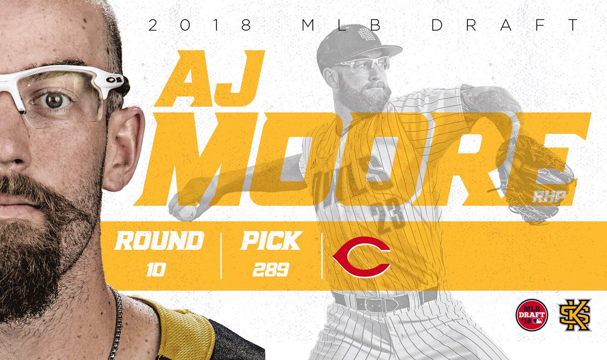 KSUOwlsBSB's tweet photo. Congrats to @MooreAJ_ on being drafted in the 10th round by the @Reds! https://t.co/1E7tTbxqlm