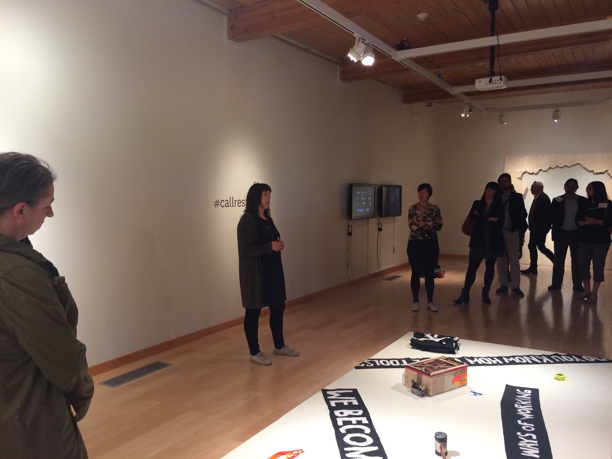 robmgoodfellow's tweet image. Indigenous curator Tarah Hogue shows us the exhibition #callresponse at the Wanuskewin Heritage Centre outside Saskatoon. It's coming to Saint Mary's University Art Gallery this fall. #CAMDO2018