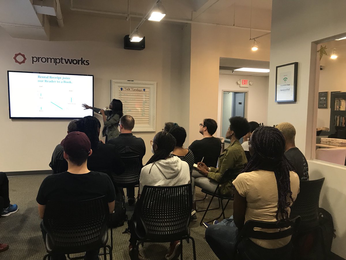 TheMeanBlackGrl's tweet photo. @_briwest giving a talk at #Phillyrb re: the difference between active record and active model. #ESC #CodeKween #8Side #SistaCode @ScooterPhoenix @shanisebarona @nayonna1 @NayBiggs @miadjei https://t.co/LxgihbQdU9