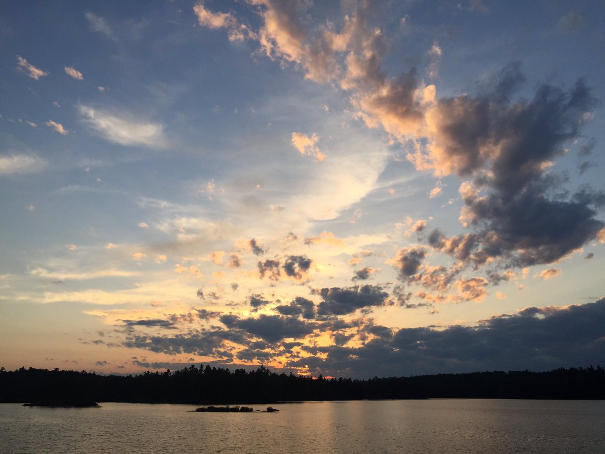 Sunset on Big Trout Lake in @Algonquin_PP #Peace&Quiet #backcountry #paddling #WhatATrip