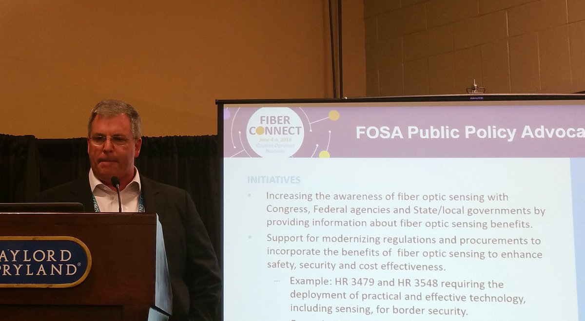FOSA Chair Mike Hines presents at #FiberConnect18 on #Fiberoptic sensing