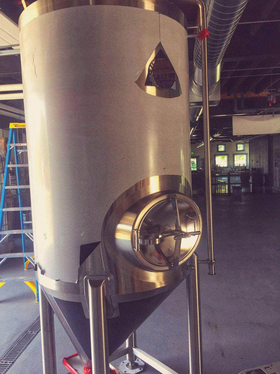 First pieces of the new brewery equipment was delivered today by @pinnaclestainlesspdx. This is part of the grain handling system. Feels good. 
#buildingabrewery #pinnaclestainlesspdx #varietalbeerco