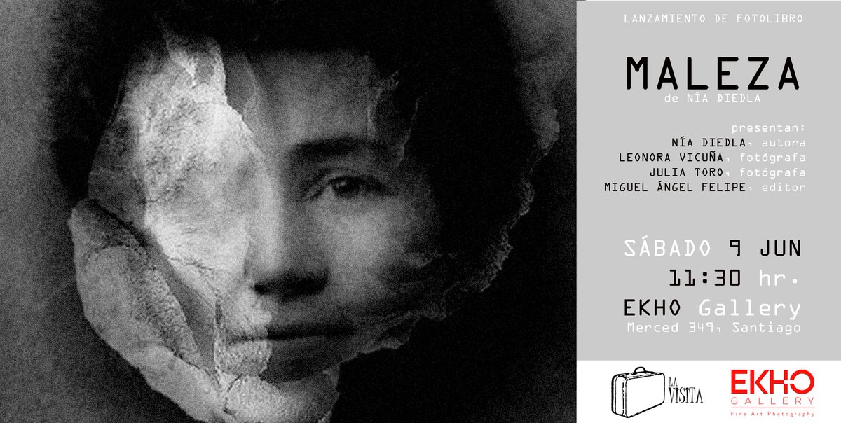ekhogallery's tweet photo. Ediciones La Visita presenta un nuevo fotolibro de la colección El Rectángulo: MALEZA de Nía Diedla, fotógrafa chilena radicada desde hace 13 años en París. 

Acompañanos este sábado en la @ekhogallery https://t.co/gNMLFEvAT9