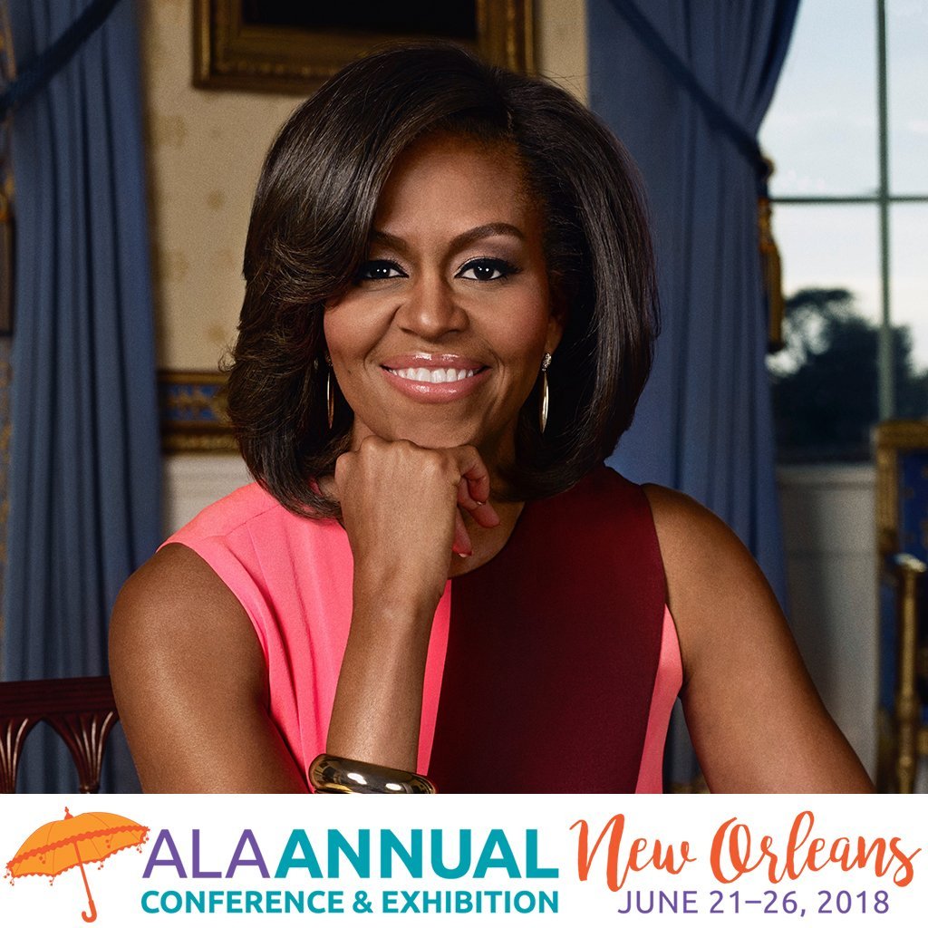 FandomForward's tweet image. We're gonna be at #alaac18! June 21-26 in New Orleans. Hope to see you there! Did we mention that Michelle Obama will be there too?! 2018.alaannual.org