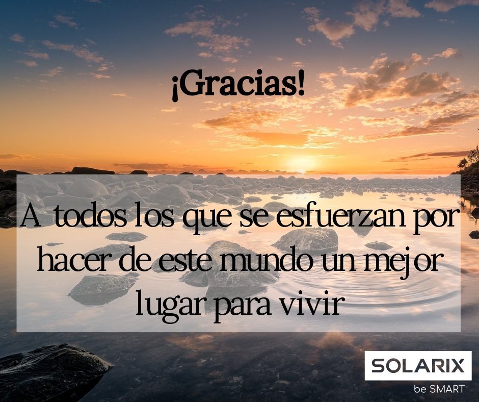 SolarixChile's tweet photo. En el #DiaMundialDelMedioAmbiente, queremos saludar a nuestros partner y colaboradores, quienes nos apoyan en la tarea diaria de cuidar nuestro medio ambiente @smartflower_sol @Smappee @Nuukainfo1 @Watty_io @acesol @MinEnergia @MMAChile @AgenciaEE #Gracias #BeSmart https://t.co/kT45zSOq8R