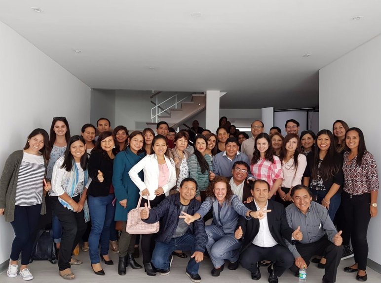 DS_Ortho's tweet photo. Dr. Carol Weinstein with her new team of 50 doctors in the Complete Clinical Orthodontics introductory course in Lima, Peru. #CCOSystem https://t.co/1t5bZrUmV9