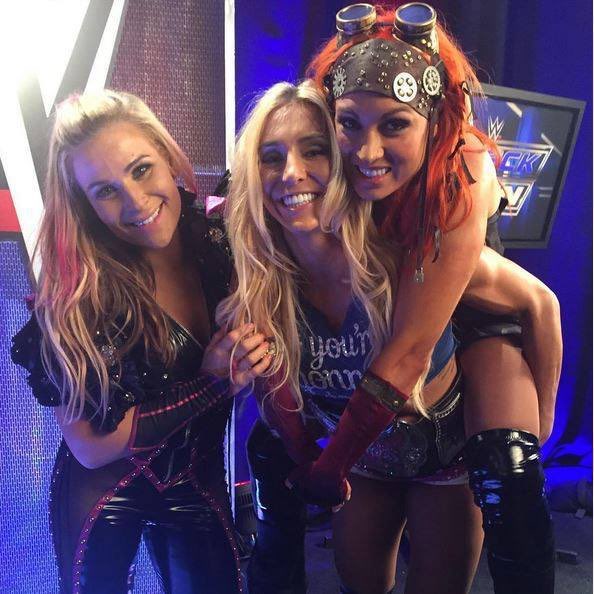 NatbyNature's tweet photo. I’m excited to watch @BeckyLynchWWE and @MsCharlotteWWE tear it up on #SdLive tonight! 🤼‍♀️🤼‍♀️🤼‍♀️ https://t.co/ywTwH3fmvy