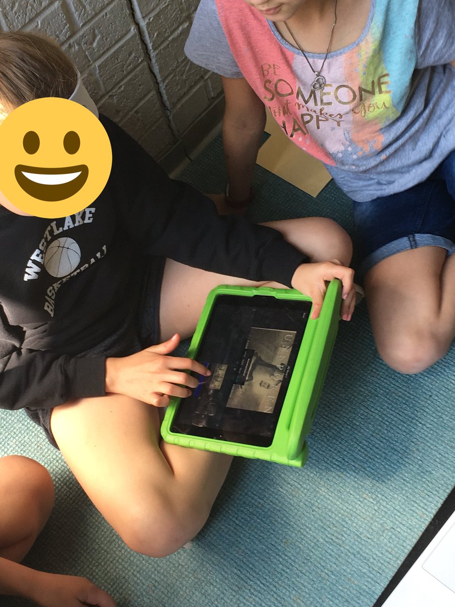 MsB1617's tweet photo. Movie #making with #iMovie as we turn the beautiful illustrations from @henrycoledraws into a story of our own imagination and research! Thanks for creating such an amazing and powerful story of the Underground Railroad @WestlakeSchools https://t.co/xrRrpZvljH
