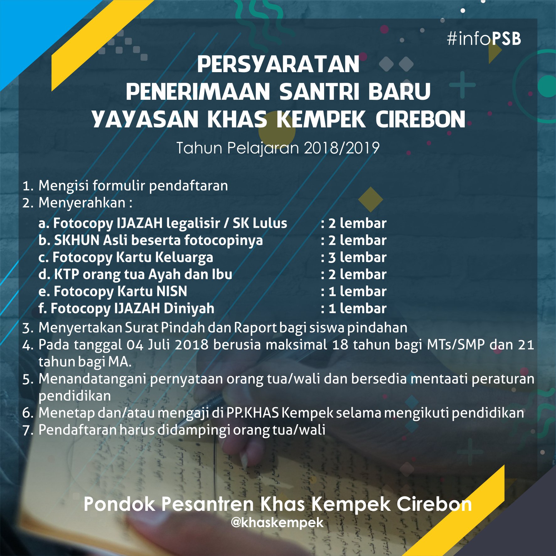 Khaskempek Op Twitter Infopsb Khaskempek Informasi Penerimaan