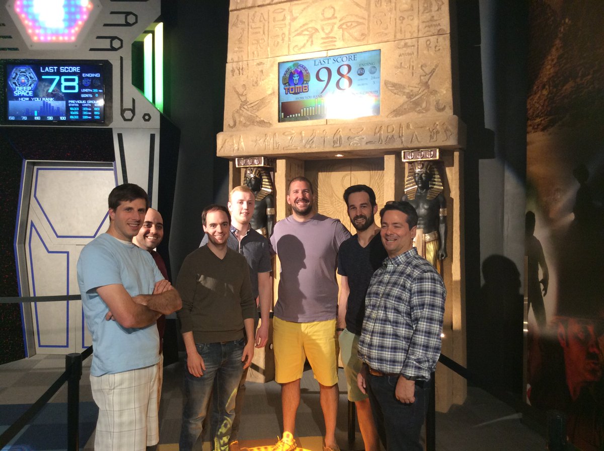 5wits's tweet photo. Last week we were visited by the expert adventurers of @PE_Back_Office and they had no problem outwitting Pharaoh, catching the dragon, and fixing our starship! #teambuildng #escapegames #beyourownactionhero #DiscoverAlbany #CapitolRegion https://t.co/hxSUwnpULq