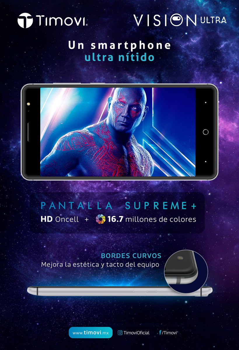Ti_movi's tweet photo. Con tu #VisionUltra, más que selección #TRICOLOR ¡es Multicolor!. Su PANTALLA 5.2” HD – SUPREME + ¡te brinda ULTRA nitidez! para apreciar el más mínimo detalle, en todos los partidos del #Tri. Grita de emoción en el #MundialRusia2018, con tu #VISION #ULTRA. https://t.co/7l1ZFpuUGJ