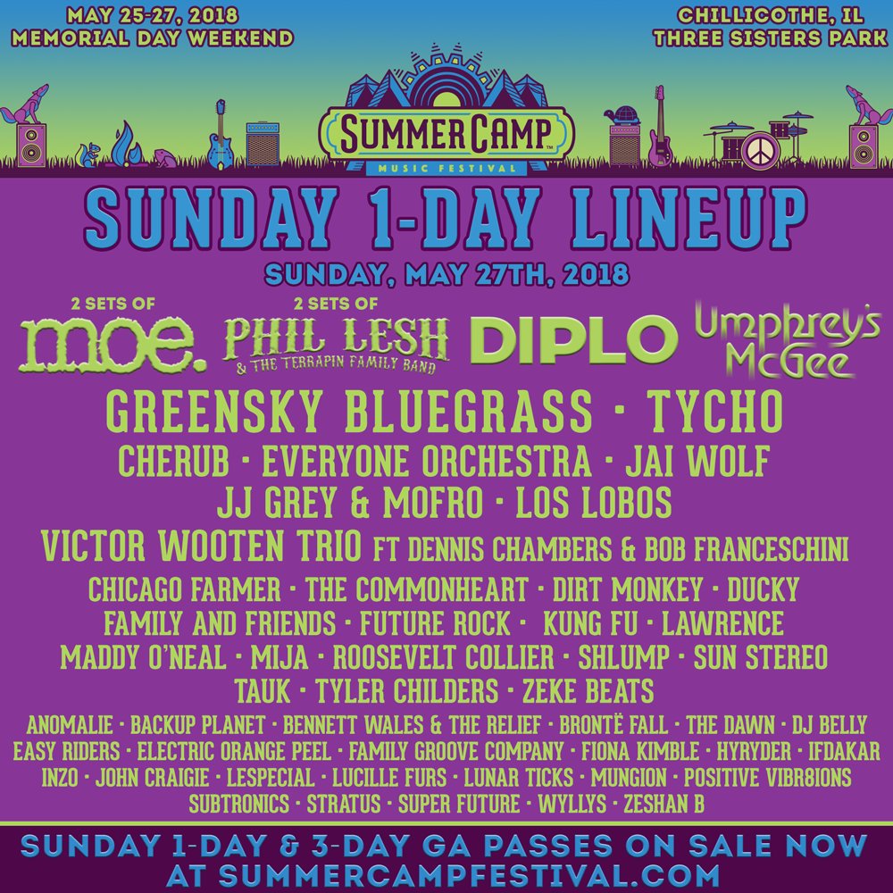 Summer Camp Festival On Twitter Couldn T Make It To The Pre Party And Can T Make It Friday Or Saturday Either Don T Worry We Ve Got You Covered Sunday 1 Day Passes Are Available Come Enjoy