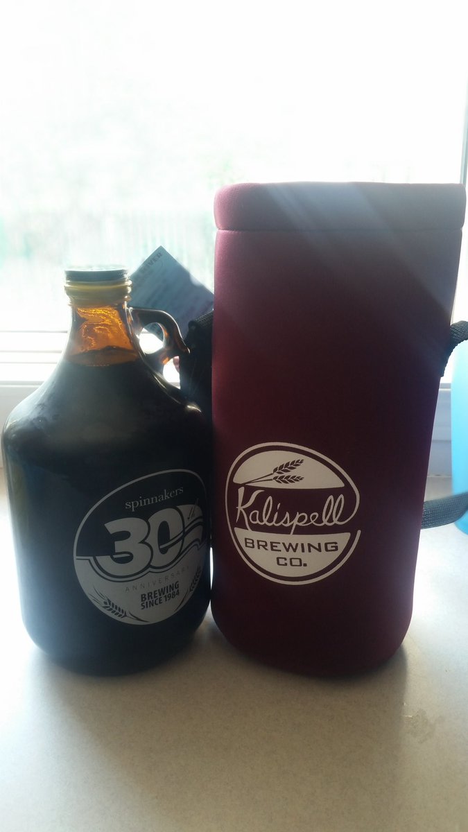 My special Spinnaker's growler now has a nice cozy carrier from <a href="/KalispellBrew/">Beer Ambassador</a> to make it safe, cozy, and snazzy! #beergear