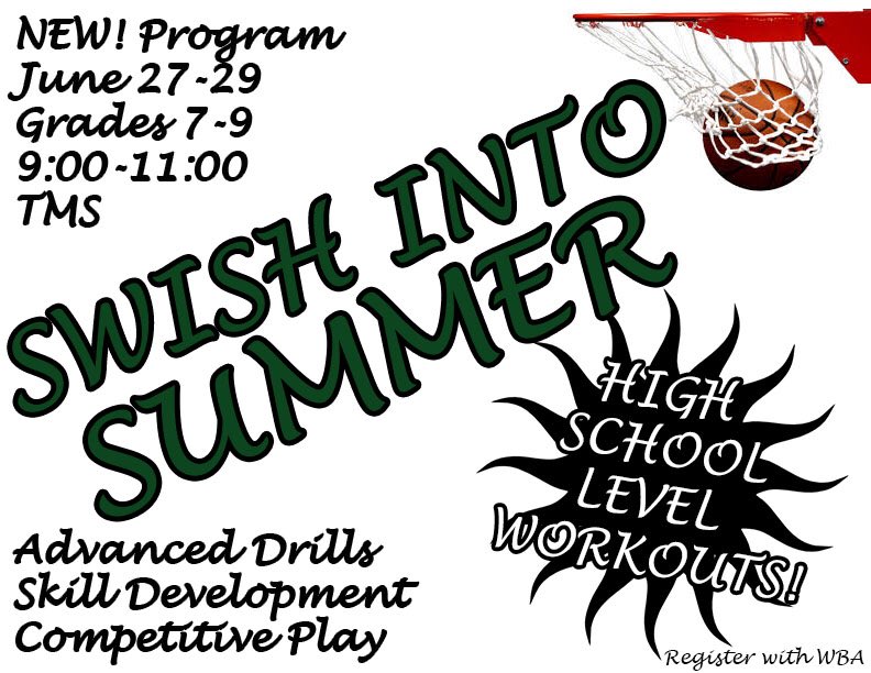 WWgirlshoops's tweet image. Excited for our inaugural Swish Into Summer program! Middle schoolers, hope to see you there! #wwhoops