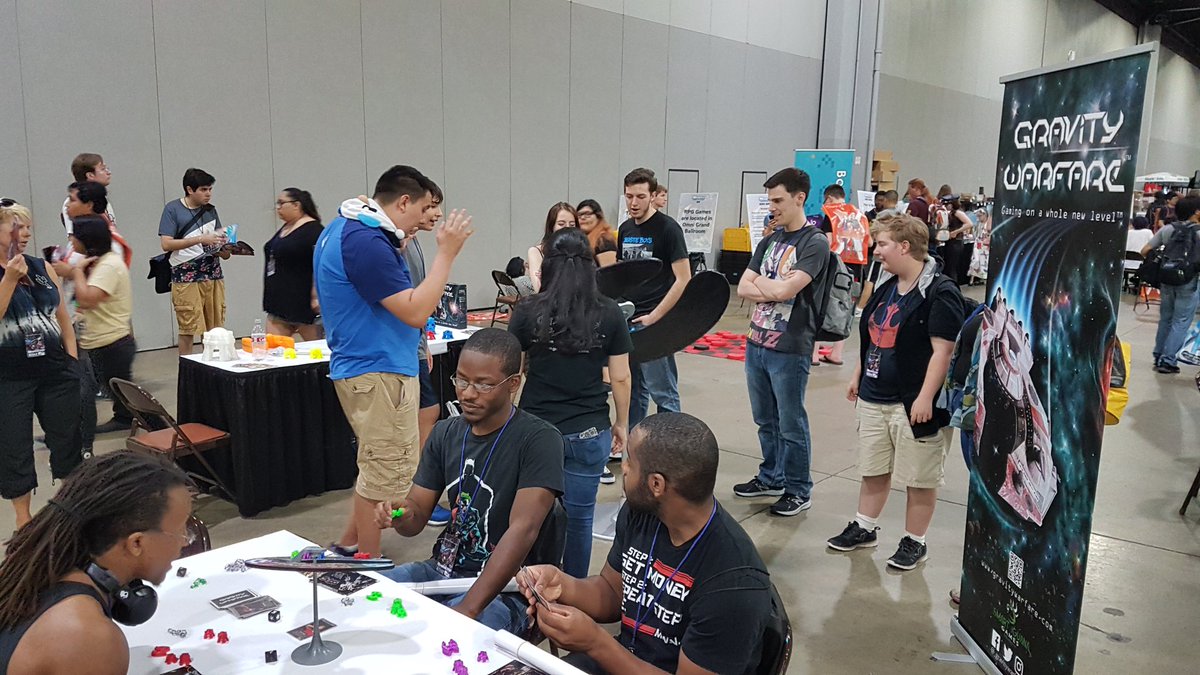 _GravityWarfare's tweet photo. #Gravitywarfare at #Momocon2018 Woo woo!!
#tabletop #boardgames #kickstarter #bgg https://t.co/bUMMXeamNb