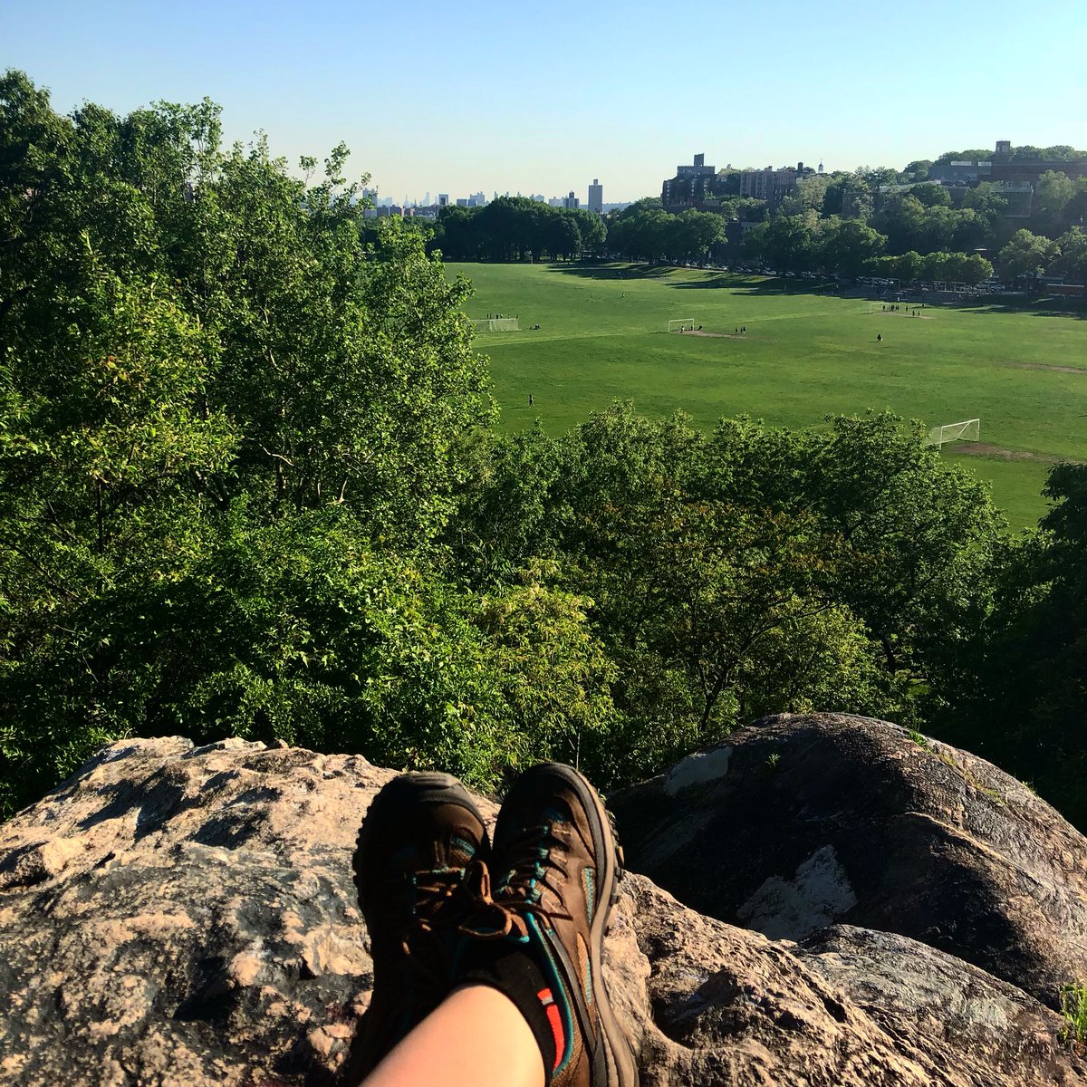 Took in views of Manhattan from the serenity of #vancortlandtpark