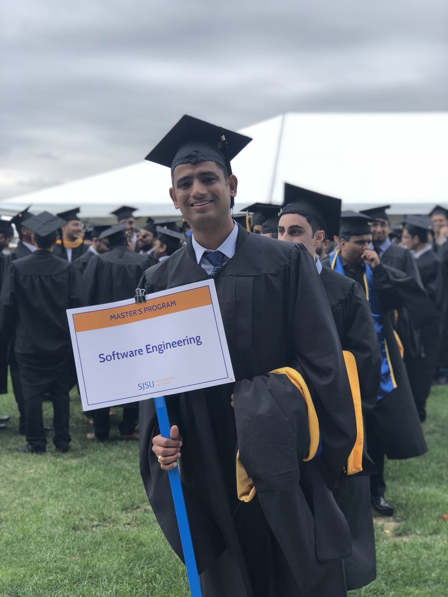 gauravgupta2107's tweet image. #SJSU18 #graduation