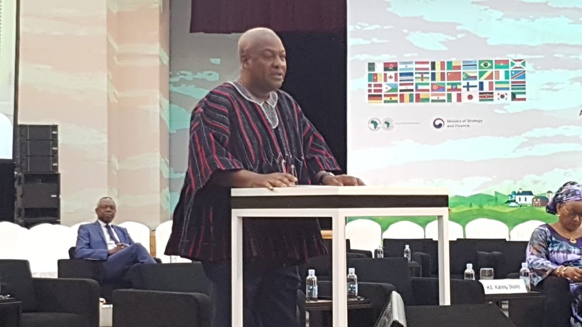 Courageous:
'We have a colonial attitude to work; preference for white collar. denigration to manual labour… but not all students have the capacity to continue to university, and only then is vocational training considered...
As an afterthought.” 
-Pres. John Mahama
#AfDBAM2018