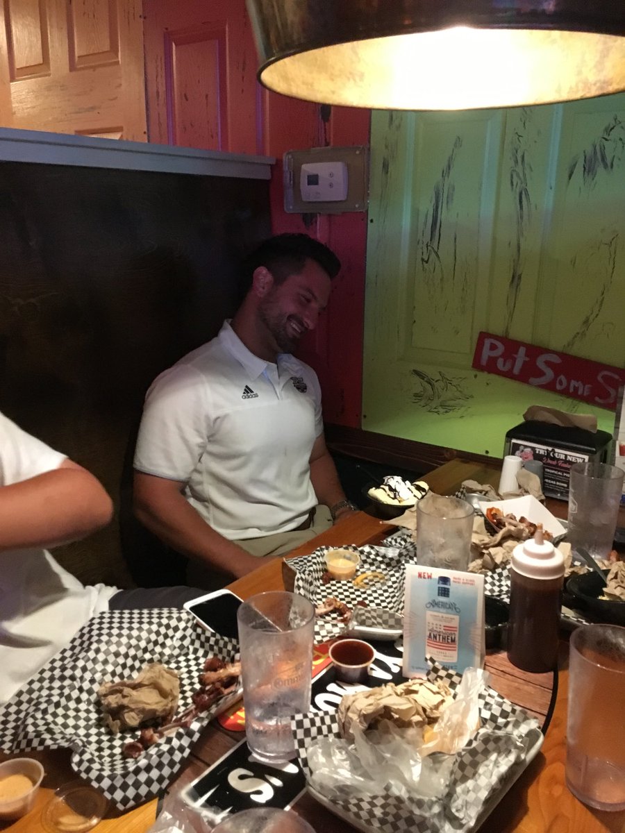 FAUCoachMac's tweet image. Happy Birthday to Johnny Larsen, a big bowl of ice cream to celebrate. #MuffinMan