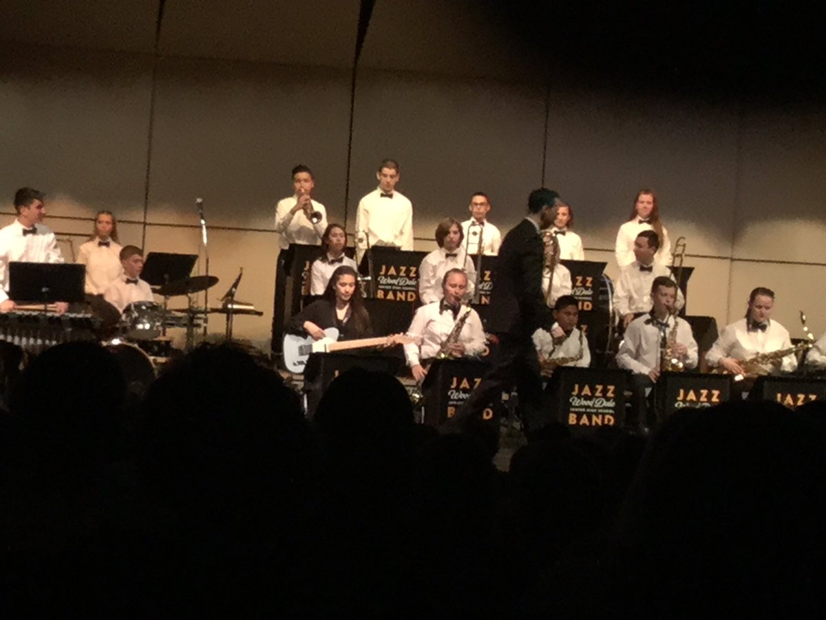 ECEC_Turtles's tweet photo. Enjoying great jazz at the Fine Arts Center.  Thank you Mr. Morong and all the bands!  @ctadel @ECEC_Turtles @wdsd_7 https://t.co/DBEg4nF6BA