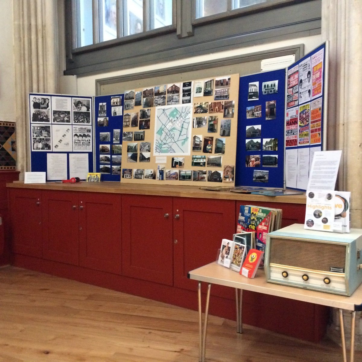 analoguearty's tweet photo. Rock Venue mapping today at St Petrocks for #AWE2018 ... Lots of visitors to the exhibition - about half looking at our stories, zines etc and half talking with me about bands who've visited Exeter ... https://t.co/fTdMaL7qC5